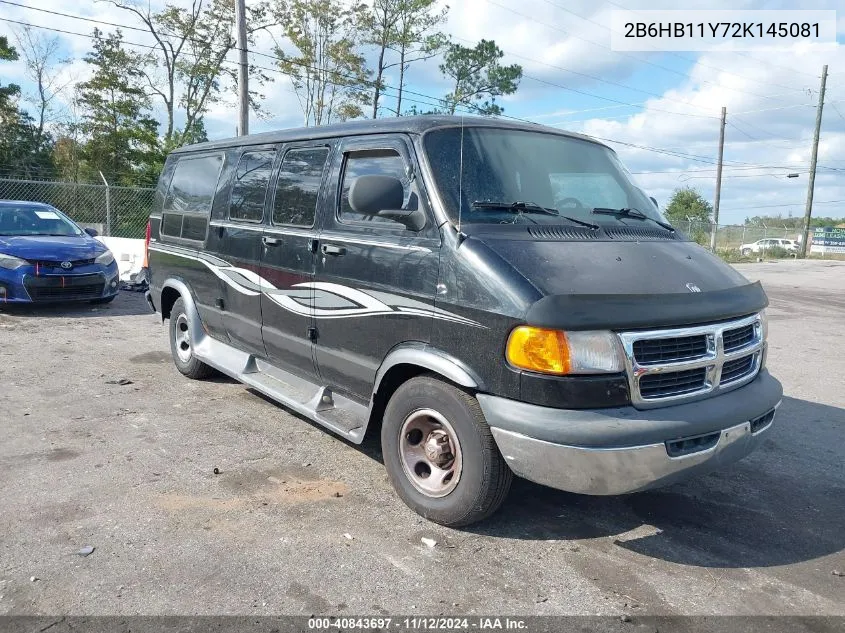 2002 Dodge Ram Van 1500 Conversion VIN: 2B6HB11Y72K145081 Lot: 40843697