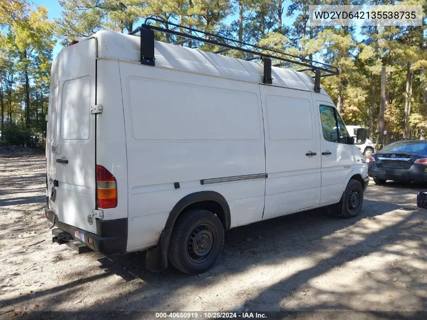 2003 Dodge Sprinter Van 2500 High Ceiling/Super High Ceiling VIN: WD2YD642135538735 Lot: 40650919