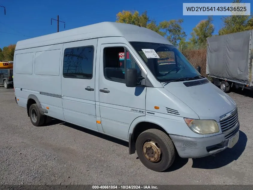 2003 Dodge Sprinter Van 3500 Super High Ceiling VIN: WD2YD541435436525 Lot: 40661854