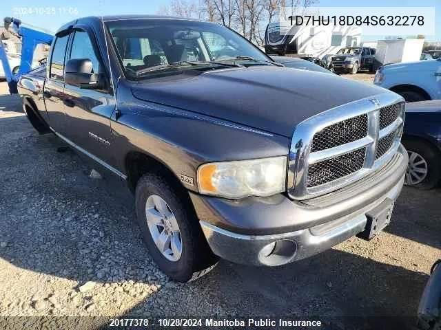 2004 Dodge Ram 1500 Slt Quad Cab VIN: 1D7HU18D84S632278 Lot: 20177378