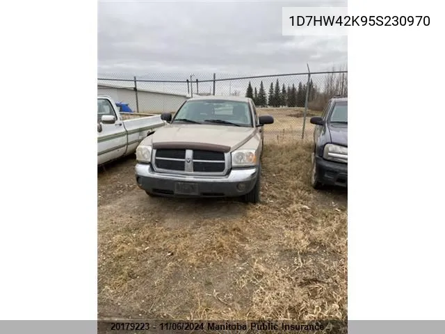 2005 Dodge Dakota Club Cab VIN: 1D7HW42K95S230970 Lot: 20179223