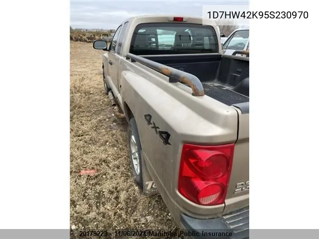 2005 Dodge Dakota Club Cab VIN: 1D7HW42K95S230970 Lot: 20179223