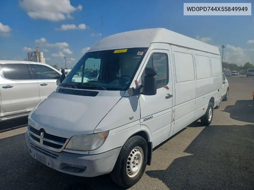 2005 Dodge Sprinter Van 2500 Shc VIN: WD0PD744X55849949 Lot: 40730151