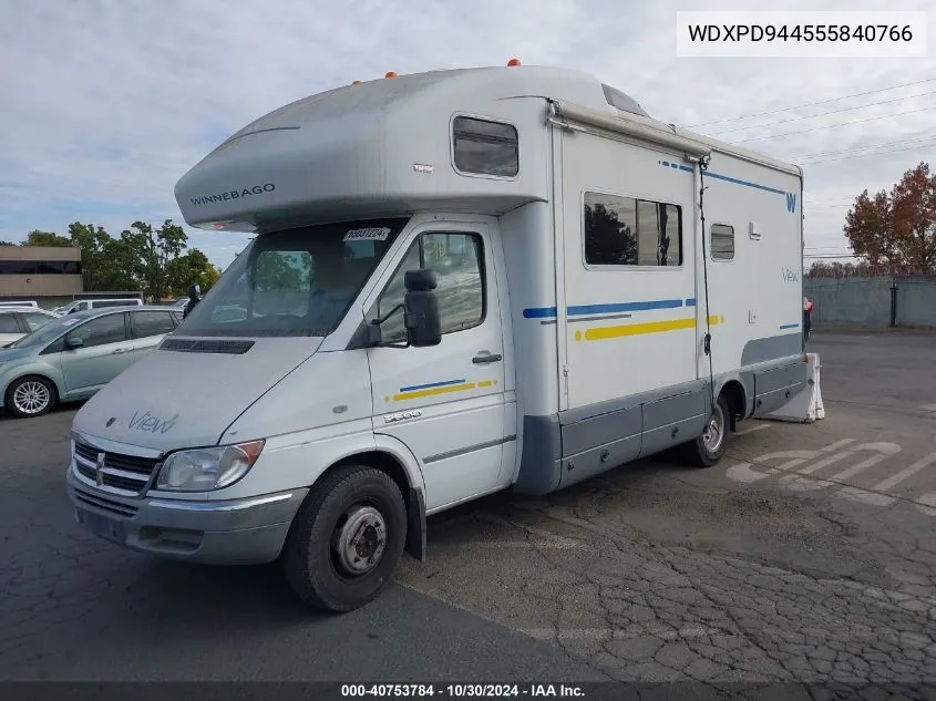 2005 Dodge Sprinter 3500 VIN: WDXPD944555840766 Lot: 40753784