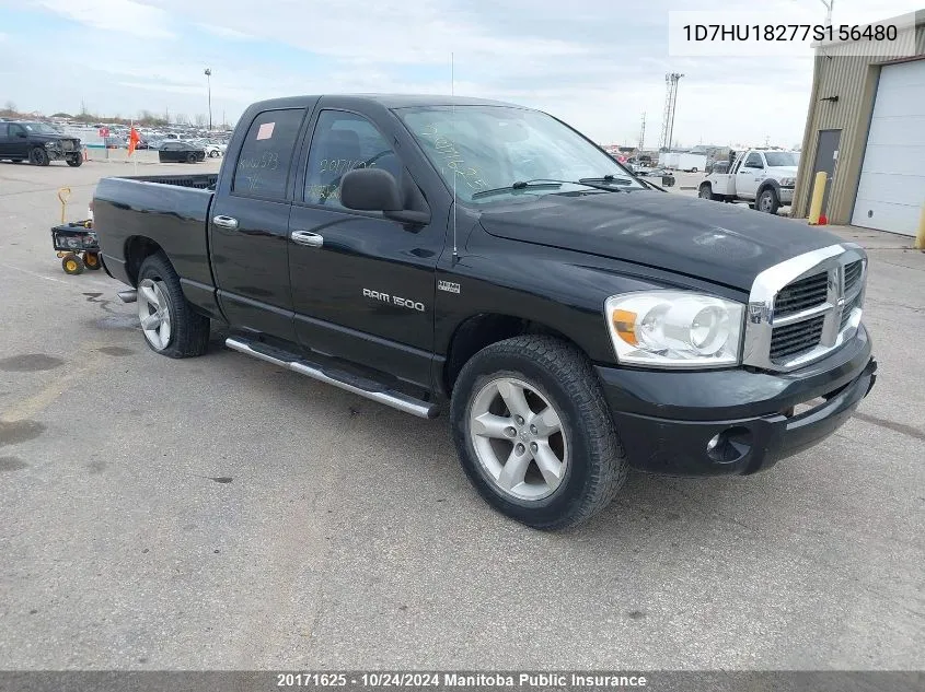 2007 Dodge Ram 1500 St Quad Cab VIN: 1D7HU18277S156480 Lot: 20171625