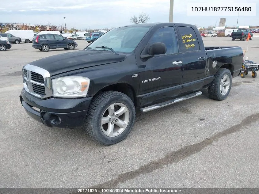 2007 Dodge Ram 1500 St Quad Cab VIN: 1D7HU18277S156480 Lot: 20171625