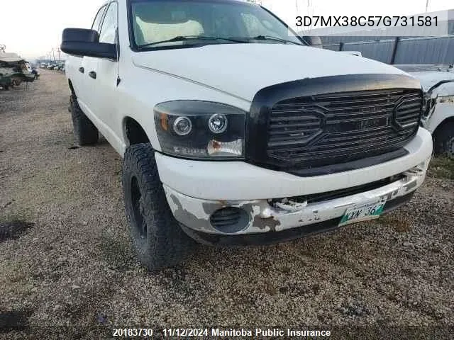 2007 Dodge Ram 3500 Laramie Quad Cab VIN: 3D7MX38C57G731581 Lot: 20183730