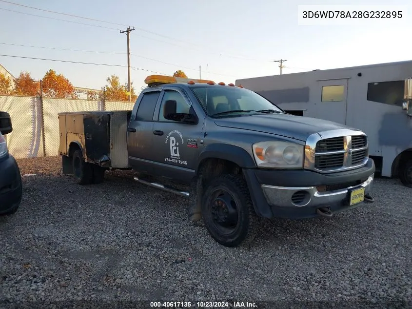 2008 Dodge Ram 5500 Hd Chassis St/Slt/Laramie VIN: 3D6WD78A28G232895 Lot: 40617135