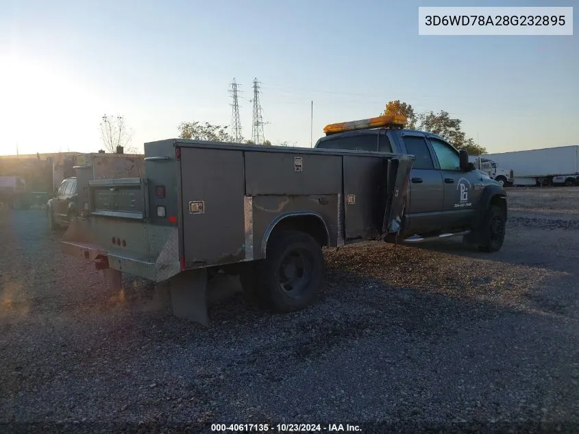 2008 Dodge Ram 5500 Hd Chassis St/Slt/Laramie VIN: 3D6WD78A28G232895 Lot: 40617135