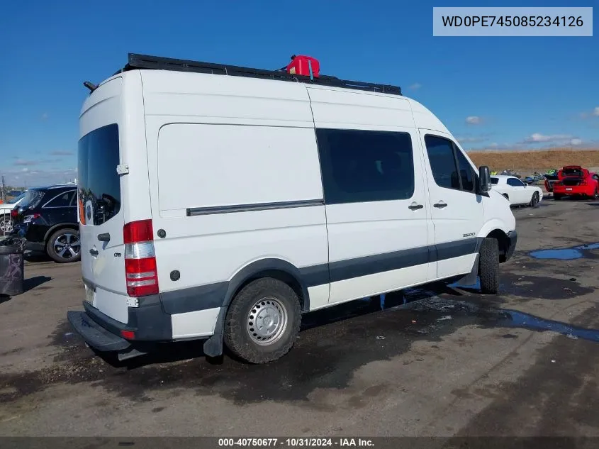 2008 Dodge Sprinter Van 2500 VIN: WD0PE745085234126 Lot: 40750677