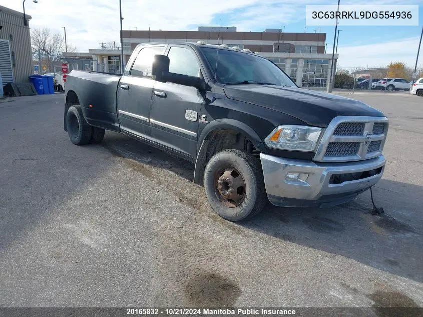 2013 Dodge Ram 3500 Laramie Longhorn Crew VIN: 3C63RRKL9DG554936 Lot: 20165832