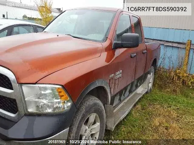 1C6RR7FT8DS590392 2013 Dodge Ram 1500 St Quad Cab