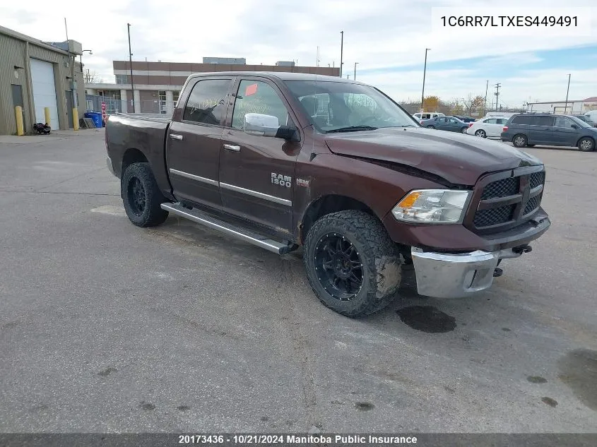 1C6RR7LTXES449491 2014 Dodge Ram 1500 Big Horn Crew Cab