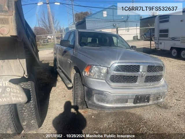 2015 Dodge Ram 1500 Slt Crew Cab VIN: 1C6RR7LT9FS532637 Lot: 20178502