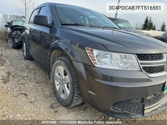 2015 Dodge Journey Cvp VIN: 3C4PDCAB7FT516551 Lot: 20181440