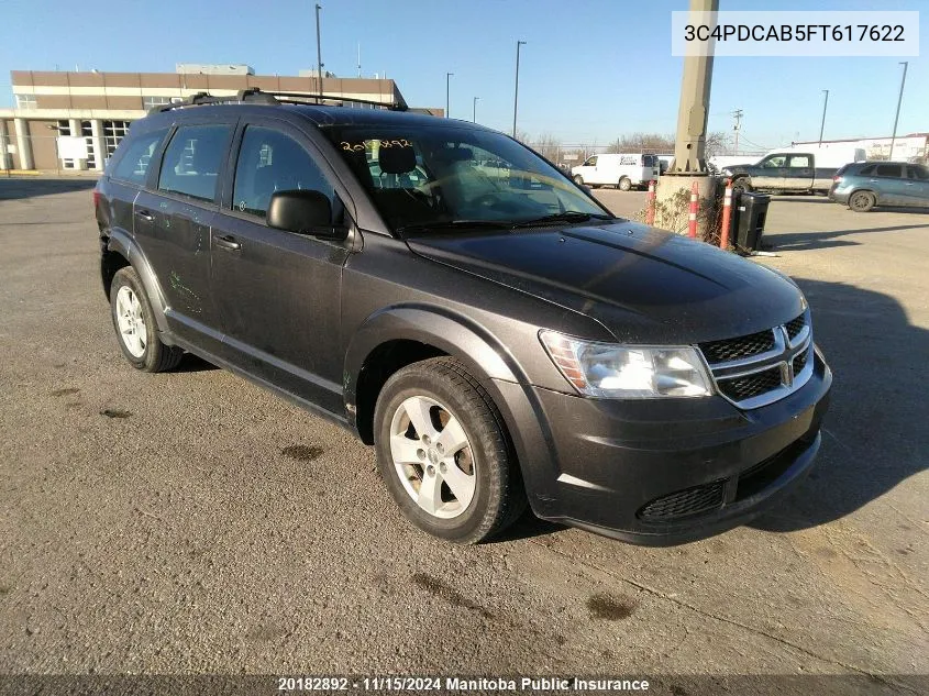 2015 Dodge Journey Cvp VIN: 3C4PDCAB5FT617622 Lot: 20182892