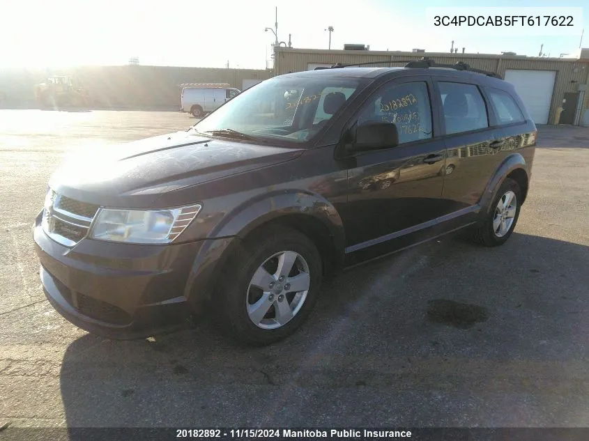 2015 Dodge Journey Cvp VIN: 3C4PDCAB5FT617622 Lot: 20182892