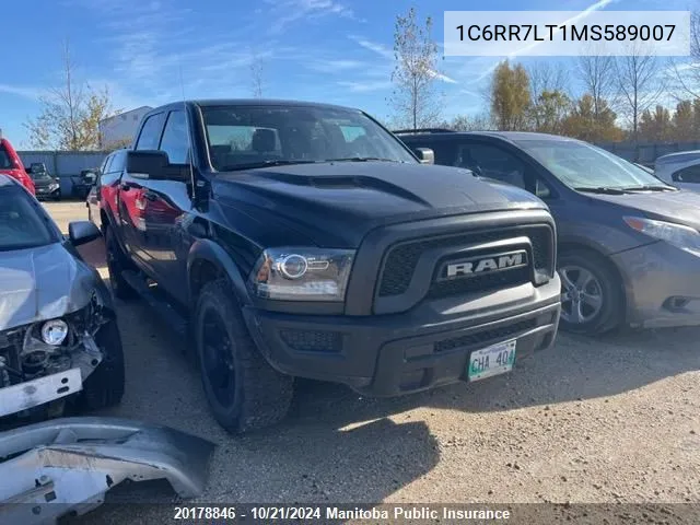 2021 Dodge Ram 1500 Slt Crew Cab VIN: 1C6RR7LT1MS589007 Lot: 20178846