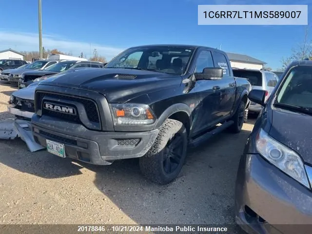 1C6RR7LT1MS589007 2021 Dodge Ram 1500 Slt Crew Cab