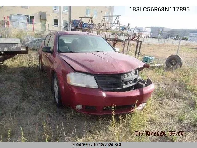 2008 Dodge Avenger Sxt VIN: 1B3LC56R68N117895 Lot: 30047660