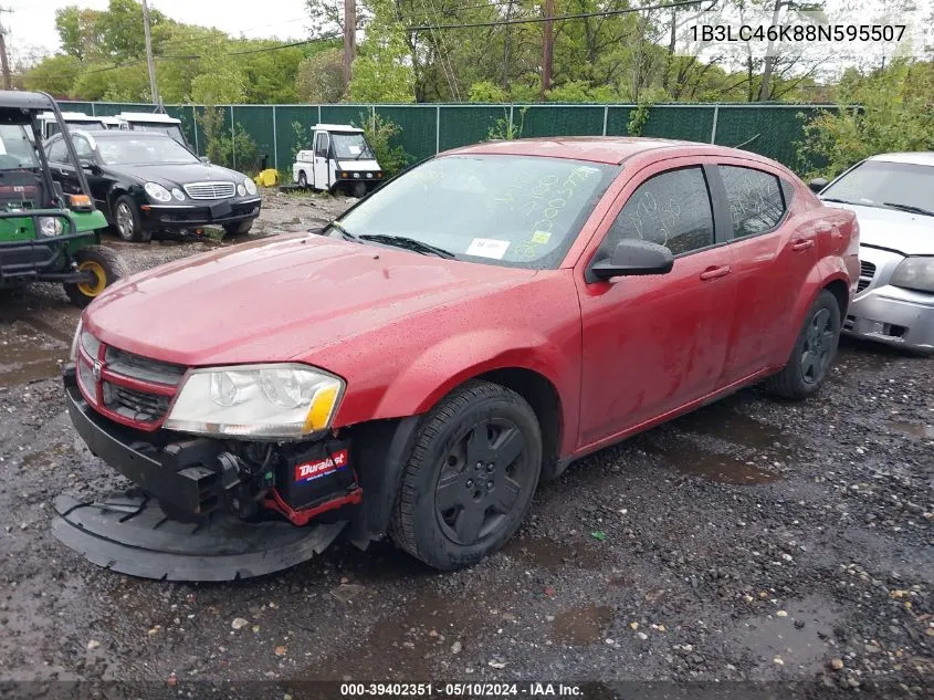 1B3LC46K88N595507 2008 Dodge Avenger Se