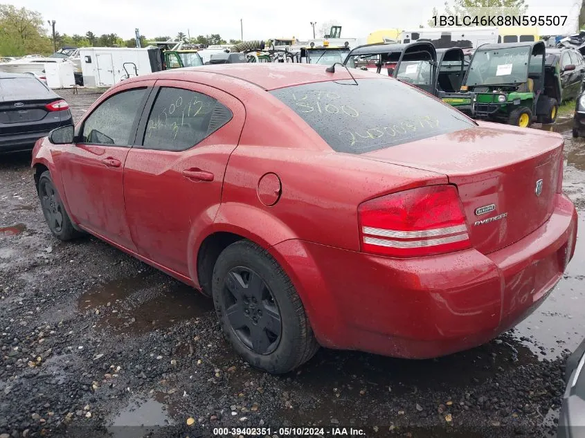 2008 Dodge Avenger Se VIN: 1B3LC46K88N595507 Lot: 39402351