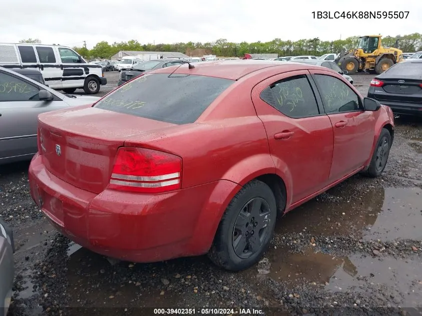 1B3LC46K88N595507 2008 Dodge Avenger Se