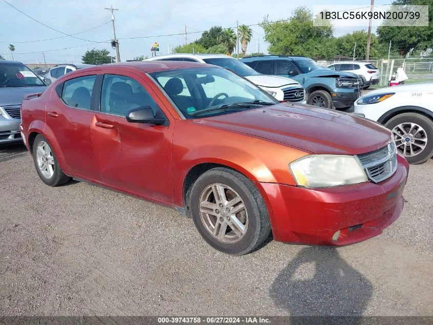 2008 Dodge Avenger Sxt VIN: 1B3LC56K98N200739 Lot: 39743758