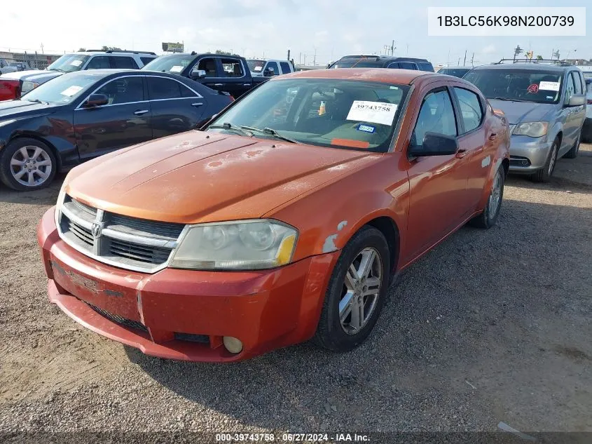 2008 Dodge Avenger Sxt VIN: 1B3LC56K98N200739 Lot: 39743758