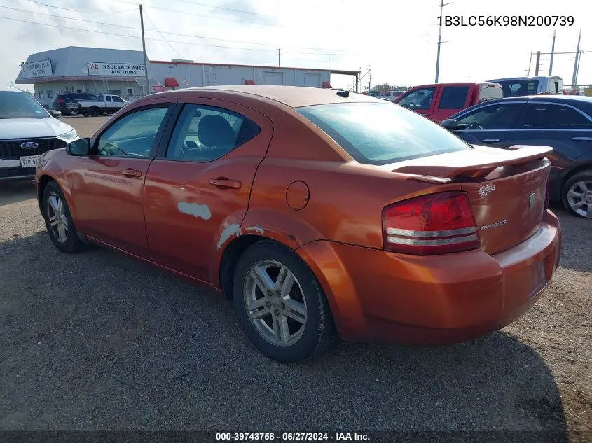 2008 Dodge Avenger Sxt VIN: 1B3LC56K98N200739 Lot: 39743758