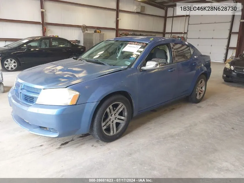 2008 Dodge Avenger Se VIN: 1B3LC46K28N628730 Lot: 39881623