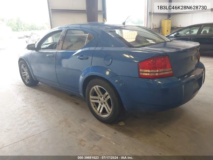 2008 Dodge Avenger Se VIN: 1B3LC46K28N628730 Lot: 39881623