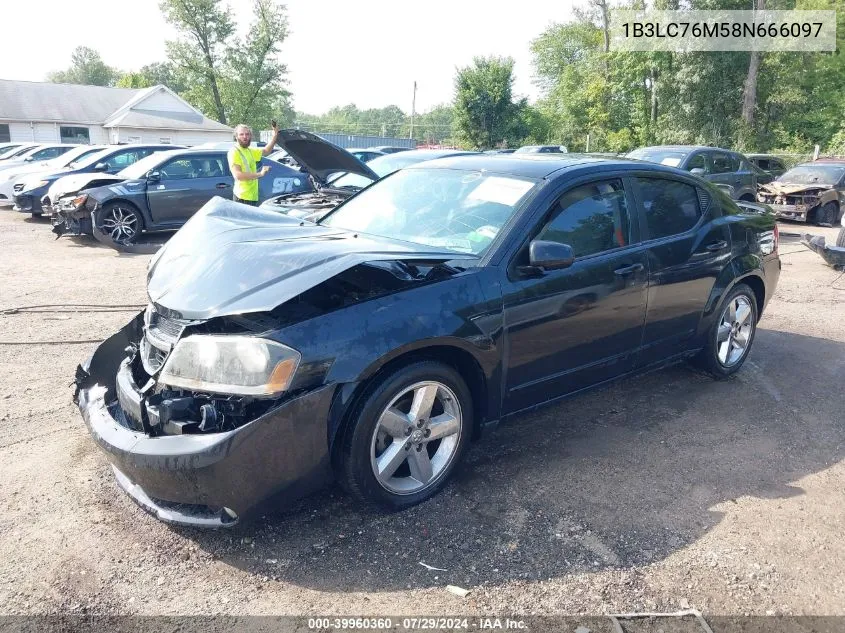 2008 Dodge Avenger R/T VIN: 1B3LC76M58N666097 Lot: 39960360