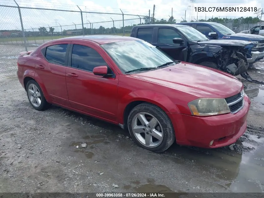 2008 Dodge Avenger R/T VIN: 1B3LC76M58N128418 Lot: 39963358