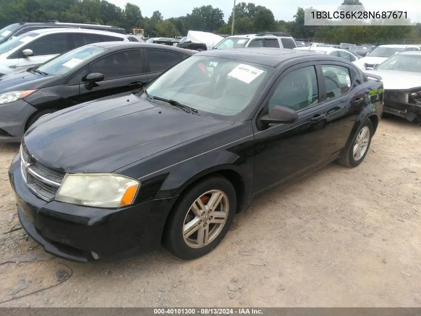 2008 Dodge Avenger Sxt VIN: 1B3LC56K28N687671 Lot: 40101300