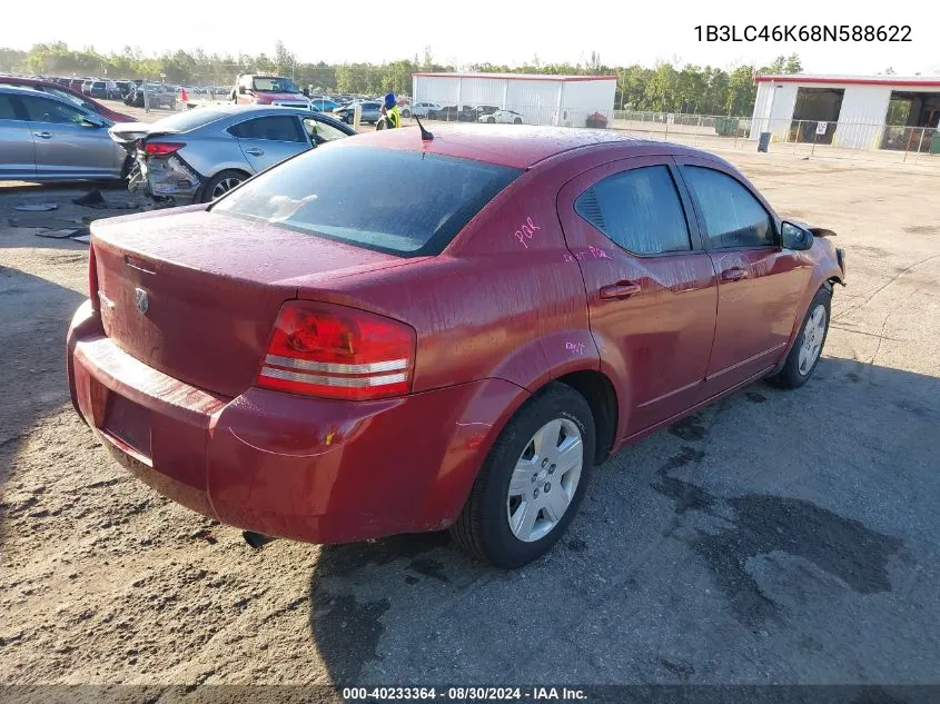 1B3LC46K68N588622 2008 Dodge Avenger Se