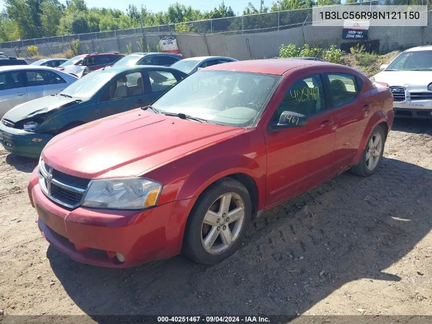 2008 Dodge Avenger Sxt VIN: 1B3LC56R98N121150 Lot: 40251467