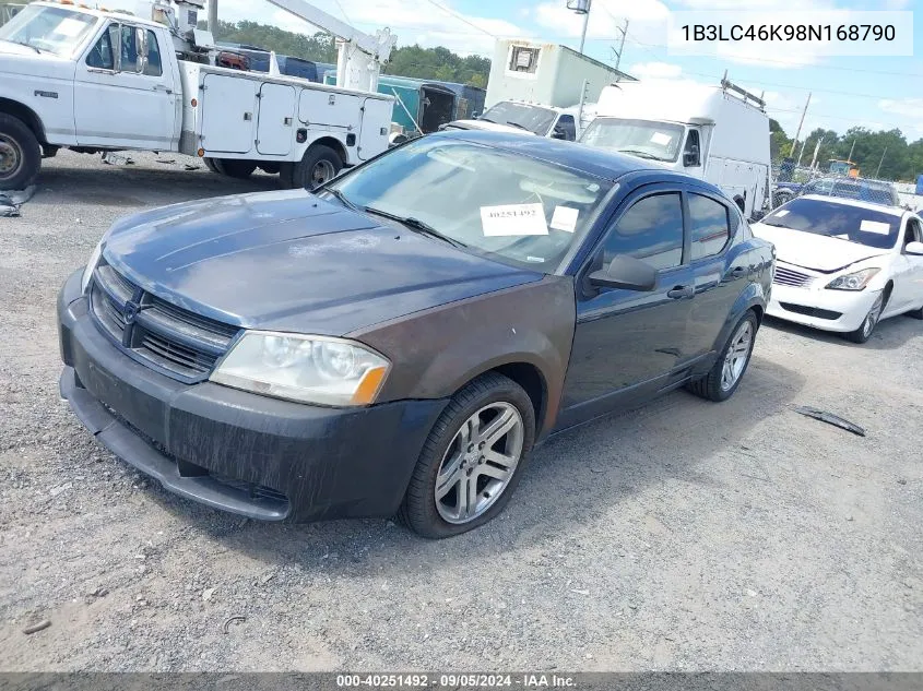 1B3LC46K98N168790 2008 Dodge Avenger Se