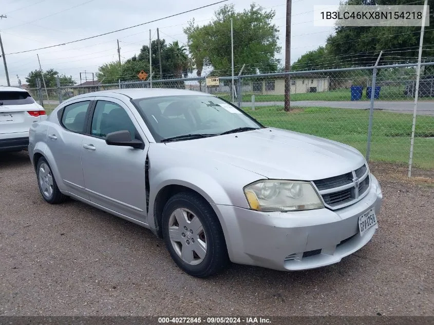 2008 Dodge Avenger Se VIN: 1B3LC46KX8N154218 Lot: 40859266