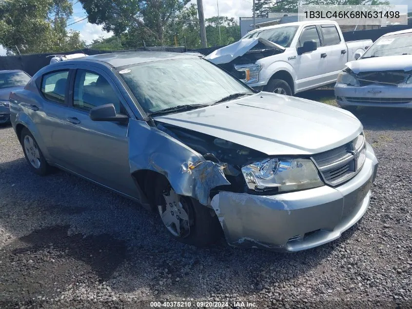 2008 Dodge Avenger Se VIN: 1B3LC46K68N631498 Lot: 40375210