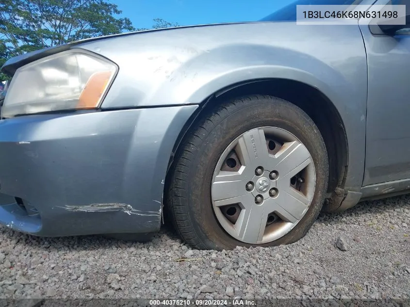 2008 Dodge Avenger Se VIN: 1B3LC46K68N631498 Lot: 40375210