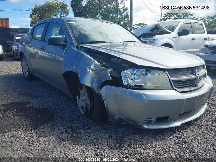 2008 Dodge Avenger Se VIN: 1B3LC46K68N631498 Lot: 40375210