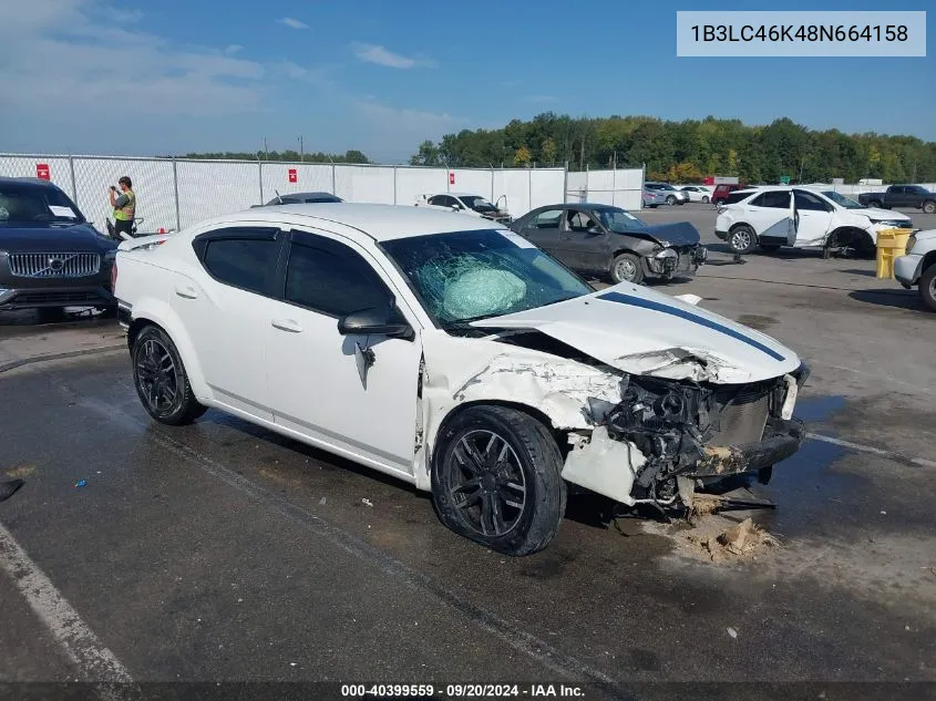 2008 Dodge Avenger Se VIN: 1B3LC46K48N664158 Lot: 40399559