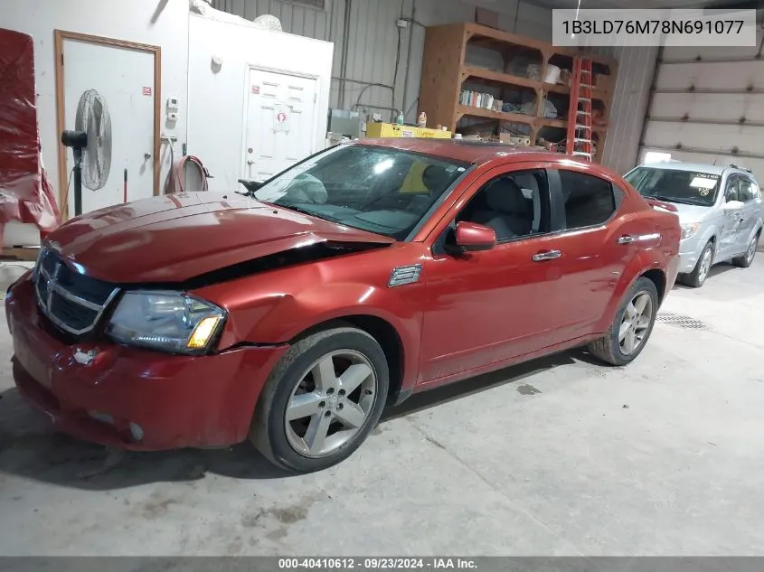 2008 Dodge Avenger R/T VIN: 1B3LD76M78N691077 Lot: 40410612