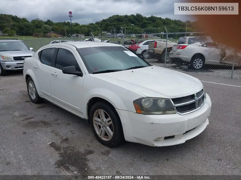 2008 Dodge Avenger Sxt VIN: 1B3LC56K08N159613 Lot: 40422157