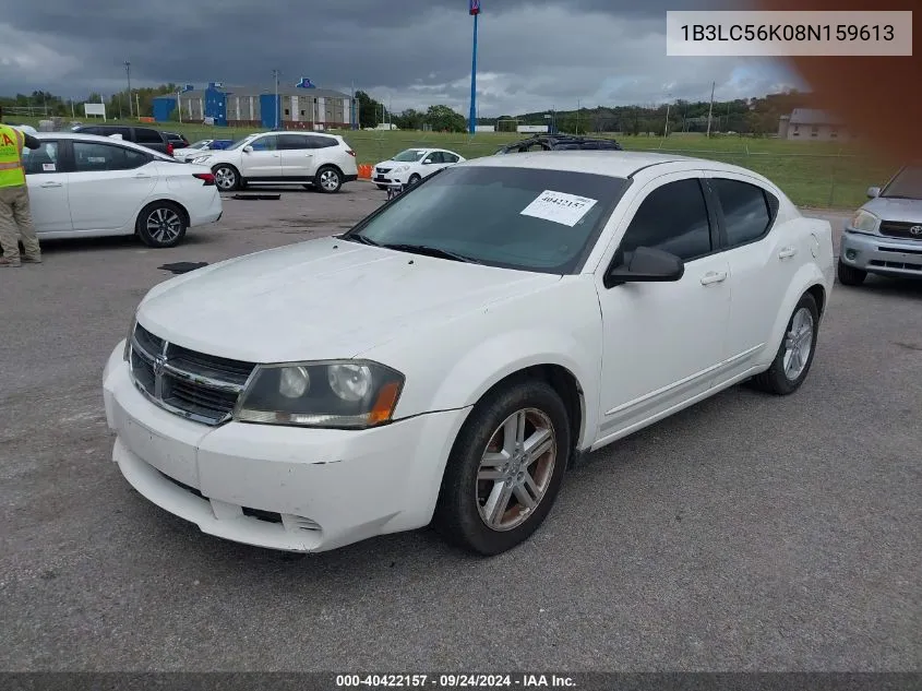 2008 Dodge Avenger Sxt VIN: 1B3LC56K08N159613 Lot: 40422157