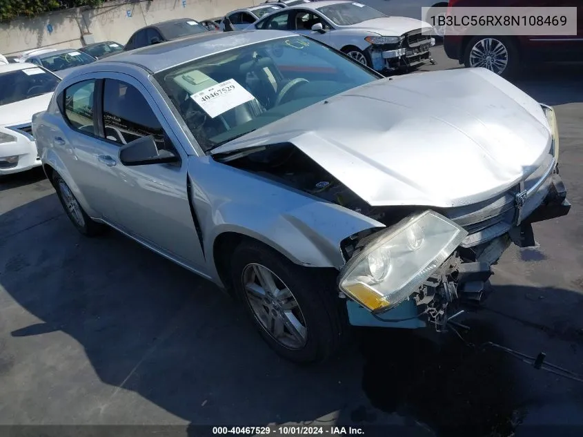 2008 Dodge Avenger Sxt VIN: 1B3LC56RX8N108469 Lot: 40467529