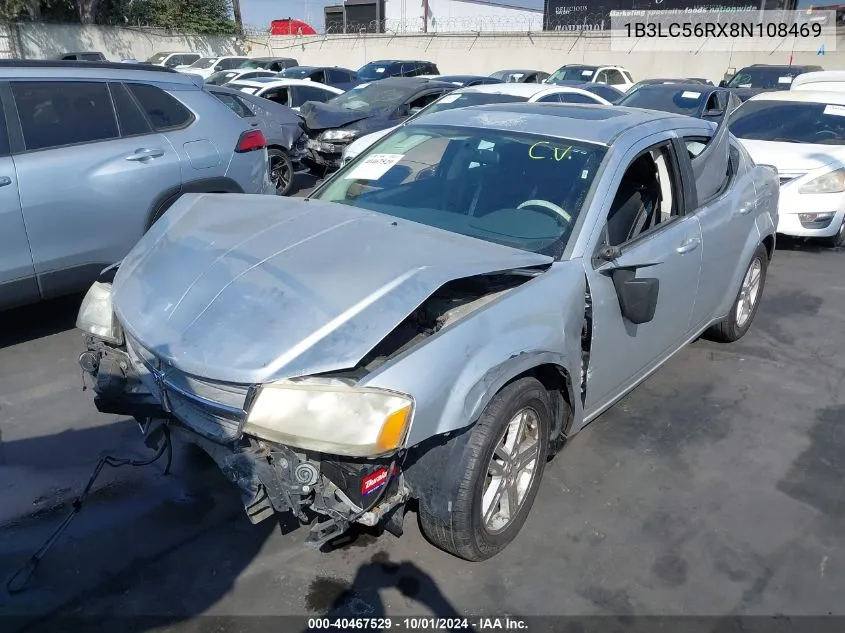 2008 Dodge Avenger Sxt VIN: 1B3LC56RX8N108469 Lot: 40467529