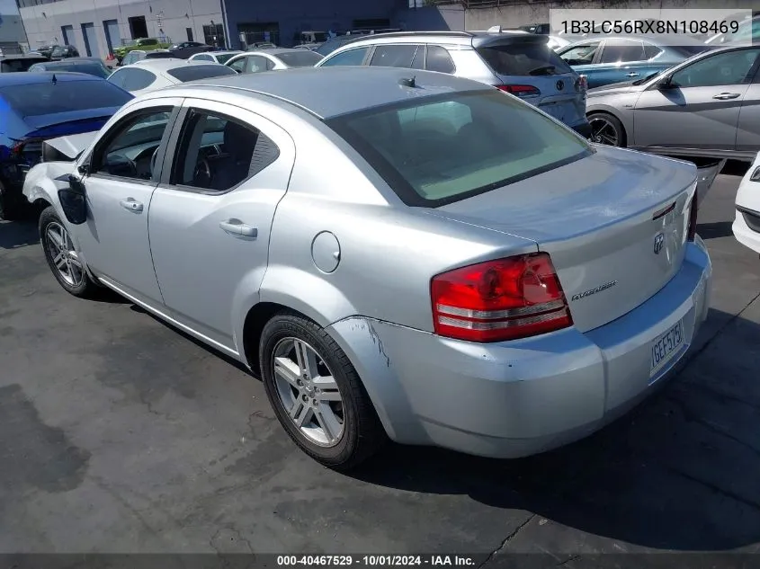 2008 Dodge Avenger Sxt VIN: 1B3LC56RX8N108469 Lot: 40467529