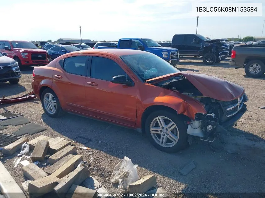 2008 Dodge Avenger Sxt VIN: 1B3LC56K08N153584 Lot: 40468762